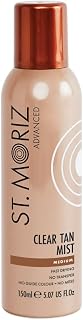 St Moriz Advanced Clear Tanning Mist in Medium - Sunless Clear Self Tanner Spray, Body Tanner Mist for Streak Free Bronzed Glow - No Mess or Transfer - Dermatologically Tested (5.07 fl oz)