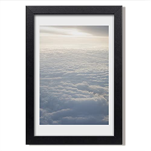 Peinture Décoratif Vol au dessus des nuages Cadre en Bois