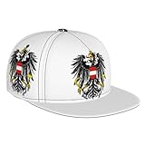 SEOCKA Austrian Coat of Arms Flag Hat Baseball Cap Flat Brimmed Dad Hats Back Buckle Hip Hop Cap for Men Women