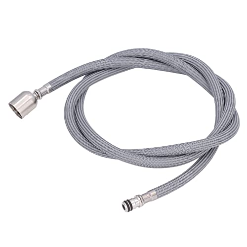 Hyuduo G1 / 2 1,5 M Ausziehbarer Wasserhahn Brauseschlauch, Nylongeflecht PVC, Flexibler Wasserhahnschlauch Ersatz, für Küche Badezimmer Schlauch