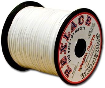 SLC Rexlace White Plastic Lacing Cord, 3/32" by 100 Yards