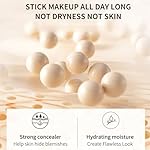CC Cream With SPF 50 - Full Coverage Foundation, Invisible Pore, Even Skin Tone, Covering Blemishes, Hydrating, Breathable Lightweight Long Lasting Waterproof Matte (Natural) - Image 3