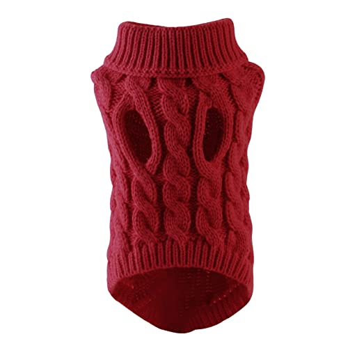 inverno para cães - Camisolas gola alta para cães pequenos | Camisolas para cães tricô patchwork cão