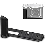 GFX 100RF Hand Grip Handgrip for Fujifilm Fuji GFX100RF Camera, Metal GFX100 RF L Bracket Holder with Built-in Arca Quick Release Plate & Battery Compartment Opening Anti-Slip Microfiber Pads - Black