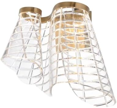 ET2 Lighting E24811-82BCN Tartan - 13W 1 LED Wall Sconce-13 Inches Tall and 15 Inches Wide, Finish Color: Brushed Champagne