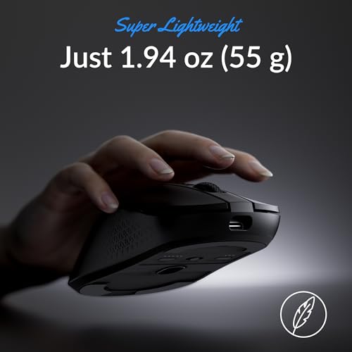 Keychron M3 Mini Wireless Optical Mouse, Bluetooth 5.2/2.4 GHz/Wired Gaming Mouse, Programmable PixArt 3311 Sensor with up to 12,000 DPI/ 300 IPS, Lightweight Ergonomic for Windows Mac Linux - Black by Keychron - Image 4