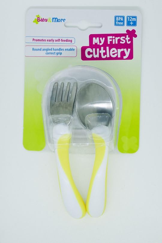 My First Cutlery Set - White & Yellow - Image 3