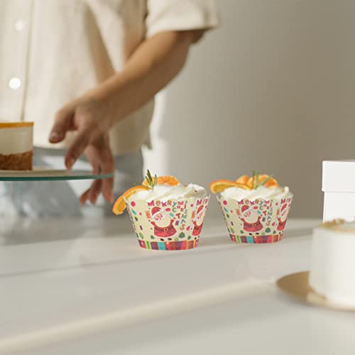Cápsulas de repostería navideña PRETYZOOM para magdalenas y postres en panaderías 6