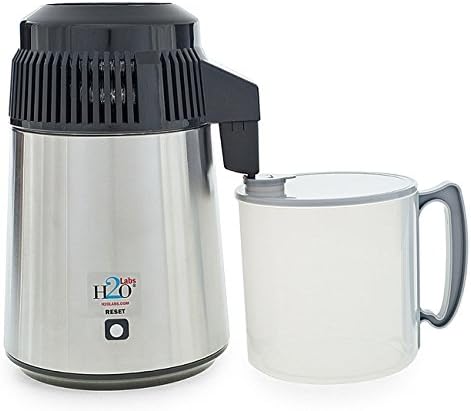 H2o Labs Best-In-Class Stainless Steel Water Distiller with BPA-Free, Polypropylene Carafe and Most Effective VOC Removal