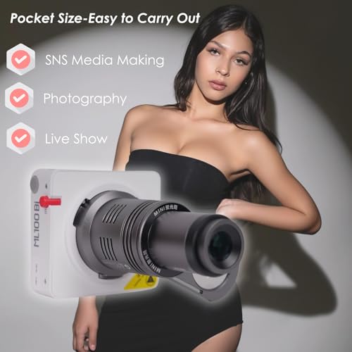 Image of DIFESURO CX100 Mini Optical Snoot Gobos Accessories with ZY Mount Adapter, Spotlight Attachment Shape Light Compatible with ZHIYUN Molus X100, CX100, Godox ML100BI, ML100R
