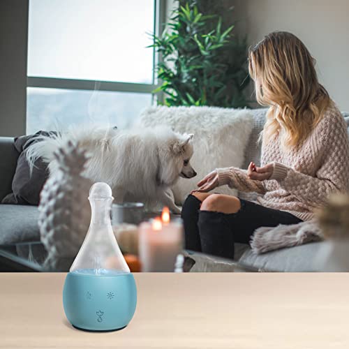 Pure Essential Oil Nebulizing Diffuser Made Of Wood And Glass. Waterless Oil Diffuser, No Heat, No Plastic Oil Contact, Classic Decorative Aromatherapy Vaporizer For Home Or Healthcare Practice. #TOP5