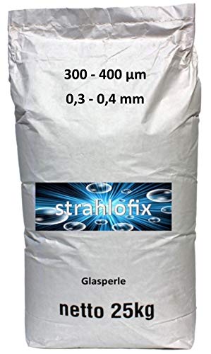 25 kg Strahlmittel Glasperlen Strahlglasperlen (300-400 µm) Cover