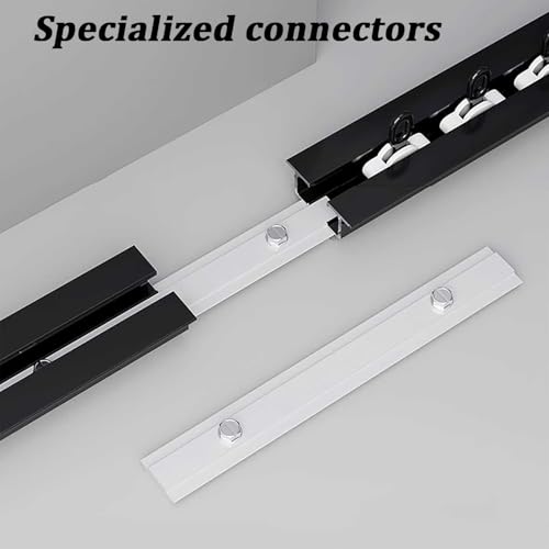 Hidden Ceiling Curtain Track Room Divider Curtain Track Curtain Rods Built-in invisible curtain tracks Hospital Ceiling Track for curtains for Living Room Bedroom Shower Divider(Black,5m(16.4ft))