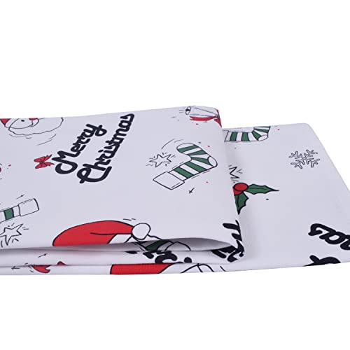 Hopweek Christmas Kitchen Towels And Dish Cloths Sets Of 2, 16X28 Inches, 100% Cotton, Funny Santa Claus And Gloves, Great For Kitchen Cleaning, Housewarming Gift, Christmas Kitchen Decor #TOP1