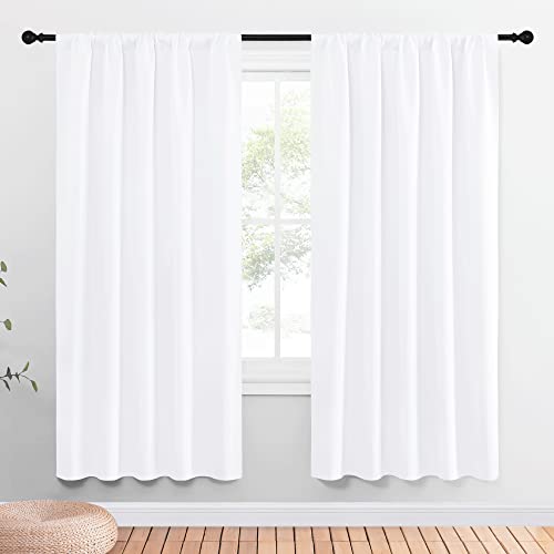 image for NICETOWN 50% Light Blocking Kitchen Curtains - Window Treatment Rod Po
