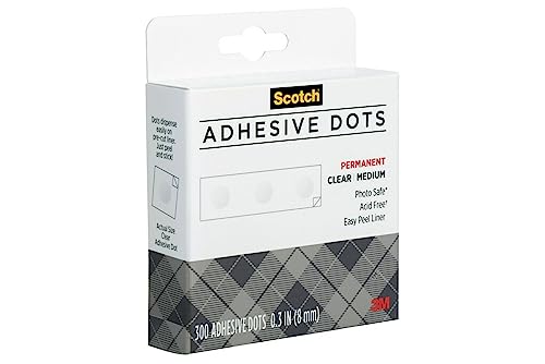 Scotch Adhesive Dots, Medium, 0.3 inches, 300 Dots/Pack, Easy Dispensing, Permanent, Photo-Safe, 1-Pack - Image 4