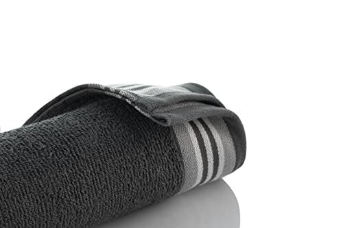 Casa Copenhagen, Designed In Denmark, 550 Gsm, 16X28 Inches, Hand Towels, Set Of 10 Towels, Super Soft And Absorbent, Egyptian Cotton Towels For Bathroom & Kitchen - Granite Grey + Mirage Grey #TOP2