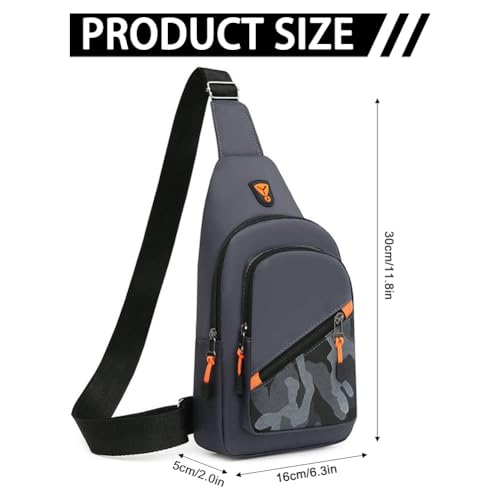 Bolso de pecho impermeable Gray que alivia el peso 2