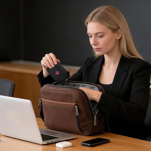 ANKHOH Case for Plaud NotePin AI Voice Recorder, Compact Travel Case with Fixed Compartment Fits Recorder and All Accessories for Meetings, Lectures,and Professional Recording(Box Only)