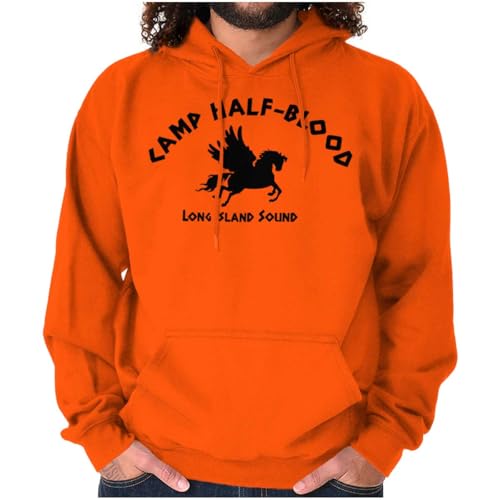 Brisco Brands Camp Half Blood Greek Mythology Hoodie Sweatshirt Women Men Orange