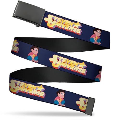 Ceinture d'animation Steven Universe bleu marine avec boucle à rabat métallique
