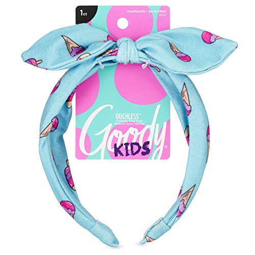 Goody Kids Headband - Ice Cream Print - Comfort Fit for All Day Wear - For All Hair Types - Hair Accessories for Girls to Keep Your Hair Secured