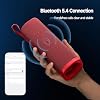 XIAOMI Portable Bluetooth Speaker Bluetooth 5.4, IP67 Wireless Speaker Waterproof with 12 Hours Playback Time, Supports TWS Connection (Red)
