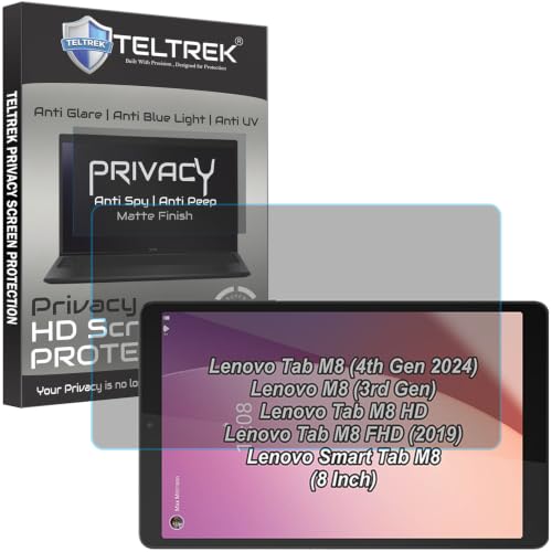 Image of Privacy Matte Anti Peep Screen Guard Compatible With Lenovo Tab M8 4th Gen 2024 / Smart Tab M8 / M8 / M8 HD / M8 FHD (2019) / M8 3rd Gen (8 inch Inch Tablet) Not a Tempered Glass Screen Protector