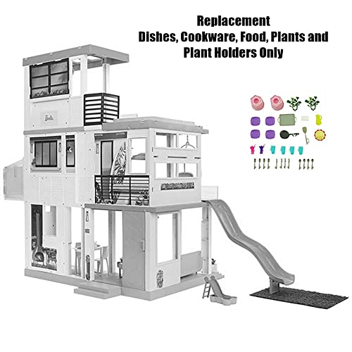 Replacement Parts for Barbie Doll Dreamhouse - GRG93 ~ Replacement Dishes, Cookware, Food, Plants and Plant Holders by Barbie - Image 2