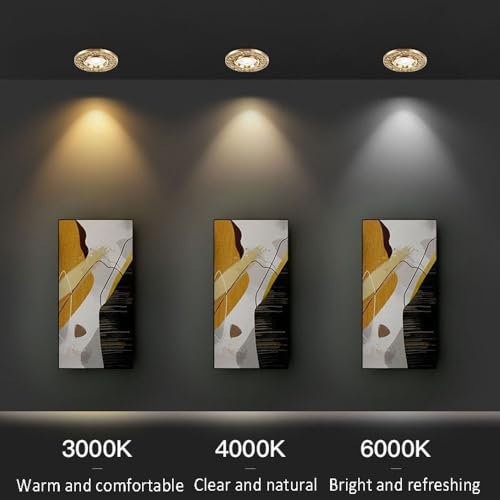Éclairage encastrable LED en laiton chic de 3W à intensité variable - 4