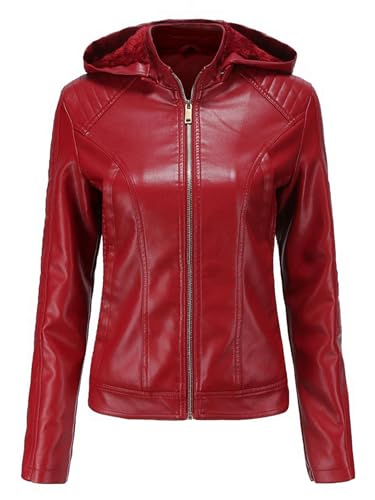 Mejores precios y opiniones de Chaqueta roja cuero que Puedes comprar On-line. 53 Imagen adicional