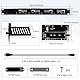 GeeekPi 19 Zoll 1U Rack-Halterung für Raspberry Pi 5, mit 4PCS PCIe auf M.2 NVMe SSD Adaptern, hält bis zu 4 Raspberry Pi 5 Boards, kompatibel mit 19 Zoll Server Rack