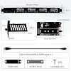 GeeekPi 19 inch 1U Rack Mount for Raspberry Pi 5, with 4PCS PCIe to M.2 NVMe SSD Adapters and OLED Display, Compatible with 19 Inch Server Rack