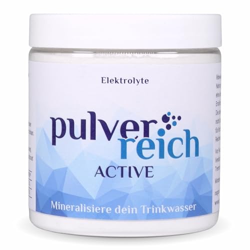 Pulverreich® Elektrolyte ohne Aroma, zuckerfrei, 50 Liter in einer Dose - bei Sport und Hitze, Sportgetränk ohne Zucker, geeignet für Trinksysteme, Pulver (150 g)