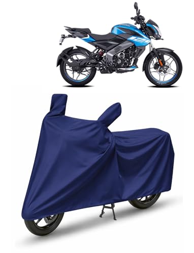 KARKING Bike Cover for Bajaj Pulsar NS 125 with Side Mirror Pocket & Buckle Belt | HIGH Material Quality | Weather Resistant