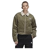 Tejido ligero y duradero adidas Corduroy Jacket Chaqueta de Deporte, Mujer, Legacy Green/Clear Brown, 38