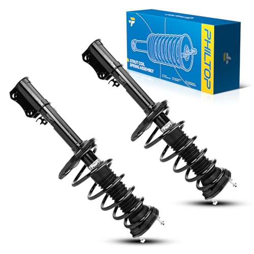 Image of PHILTOP Rear Struts Shock Absorber Fit For Camry /ES330 2004 2005 2006, Complete Struts with Coil Spring Assembly, Quick Suspension Loaded Struts, 172208 /172207 2ps
