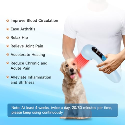 Dispositivo profissional de terapia a laser frio de 5000 mAh para cães lllt máquina de terapia de lu
