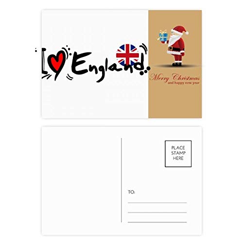 Cartes postales I Love England pour écrire sans bavure lot de 20 cartes cartonnées