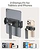 OMOTON Aluminum Tablet Stand for Desk, 360° Rotatable Tablet Holder for iPad, Adjustable Overhead Phone Mount, Phone Stand for Bed with Stable Arm Fits for all iPhone/iPad/Tablets up to 12", Black #4