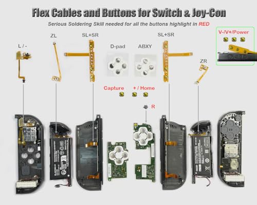 Cuchilla y herramientas de desoldar ElecGear con cable flexible para Joy-Con 2