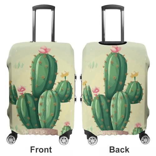 Cute Green Printed Luggage Cover Protector, Fits 18-32 Inch Luggage3