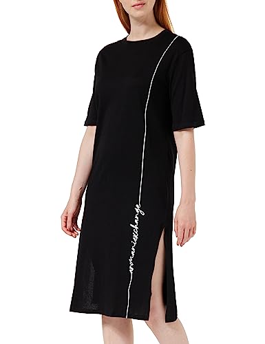 Armani Exchange Cotton Midi tee Shirt Dress Vestido Informal, Negro, XS Mujeres