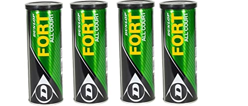 Dunlop Fort All Court Tournament Match Playing Tennis Balls Pack Of 12 Balls (3 Cans)