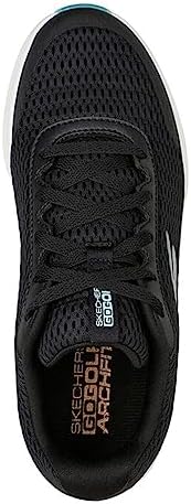 Skechers Women's Go Max Arch Fit Spikeless Golf Shoe Sneaker, Black/Turquoise Mesh, 8.5 | Image 3