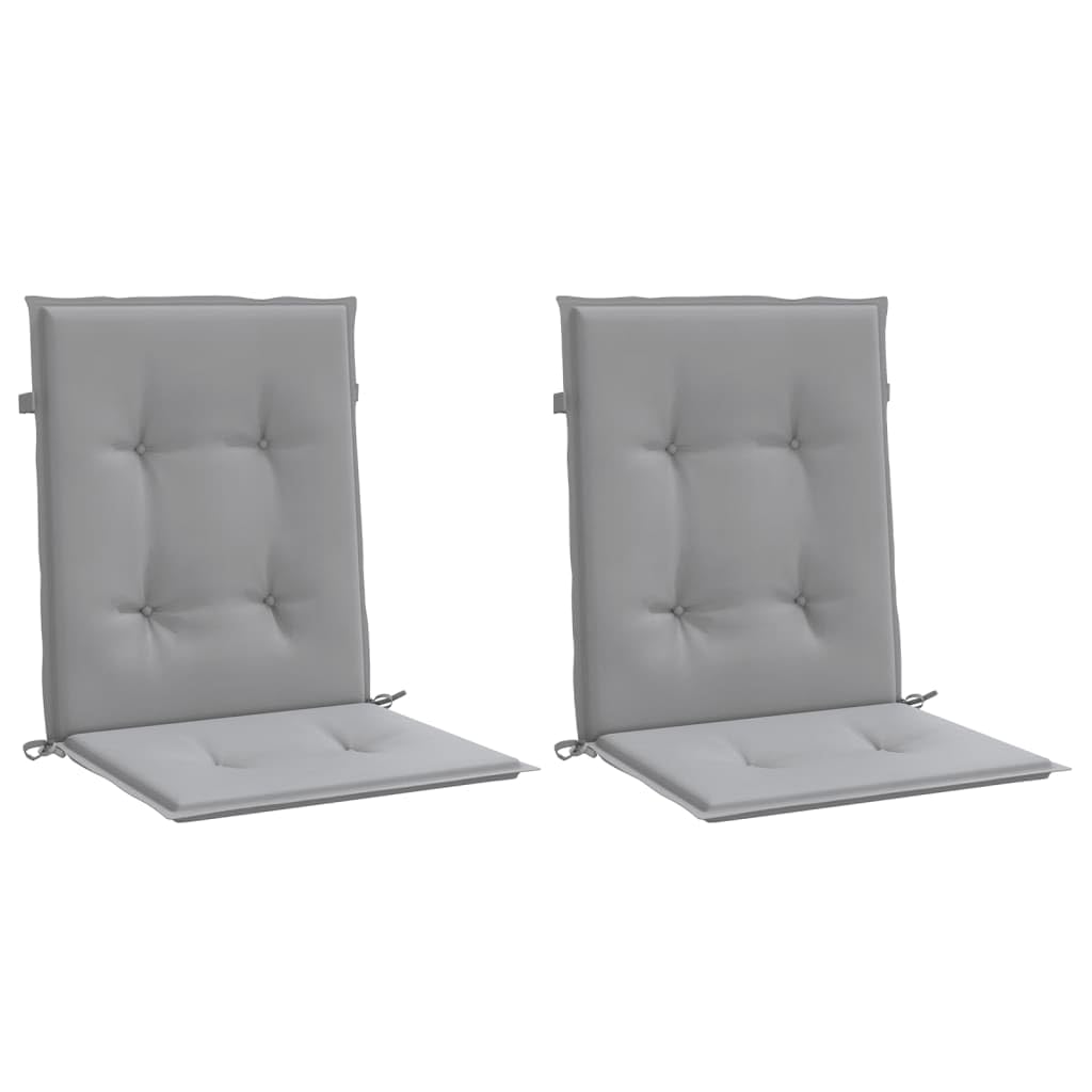 Coussins pour chaise de jardin gris 100x50 cm avec rembourrage 3 cm