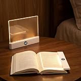 chryselium Book Light, Rechargeable LED Book Light for Reading in Bed, Clear Flat Panel Full Page Light, 3 Color Temperatures &Timer, Eye-Caring Night Reading Lamp, Book Gifts for Readers Women Kids