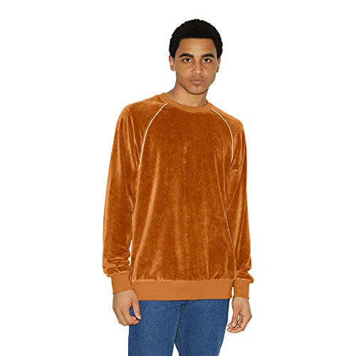 American Apparel Men's Stretch Velour Long Sleeve Raglan Crewneck