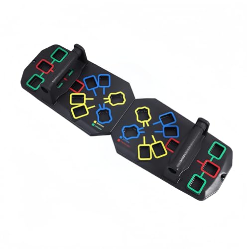 折りたたみ式プッシュアップボード・多機能フィットネス器具 | 色分けガイド付き腕立 | 【家庭用/ジム/旅行用トレーニングに最適】