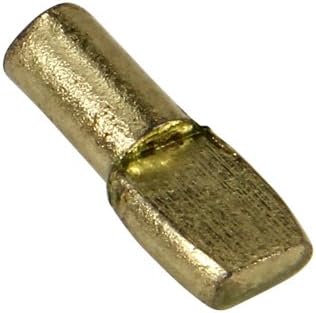 Close-up of a brass-colored Silverline shelf support peg